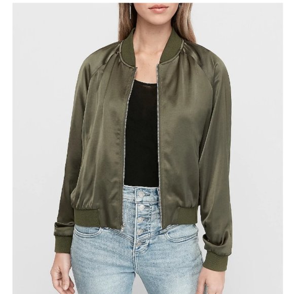 LF Jackets & Blazers - LF Seek the Label Satin Bomber Jacket